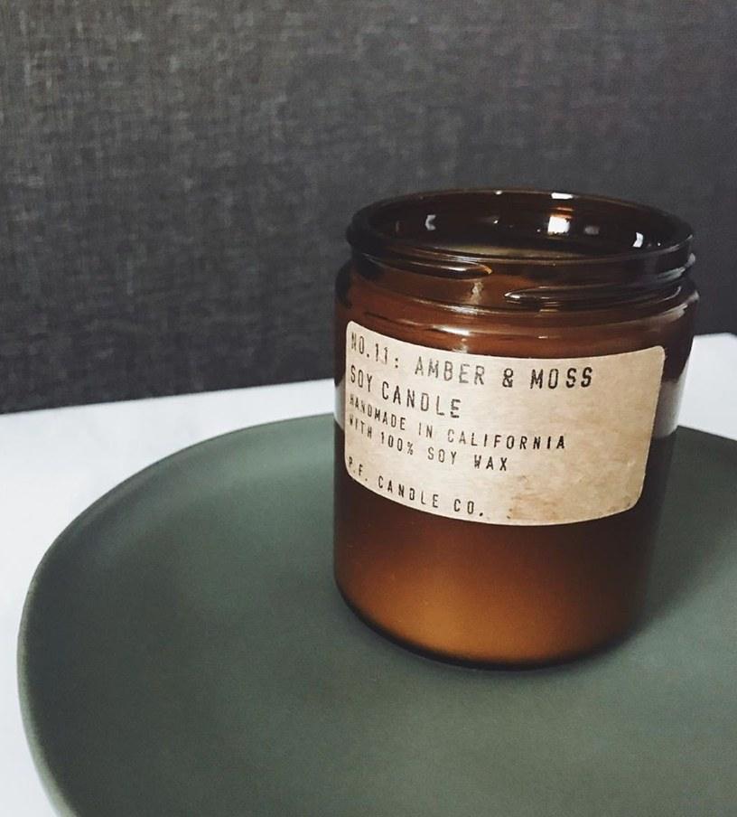 Amber and Moss candle